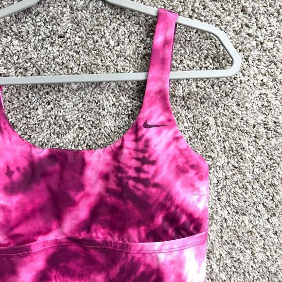 Nike Tankini Top Women’s Large Pink Tie Dye Print Swim - Picture 2 of 6